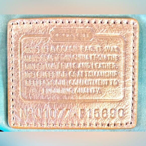 012-Coach:F15690 Hampton Gold and Brown Satchel and Wallet Signature C Set - Picture 13 of 15